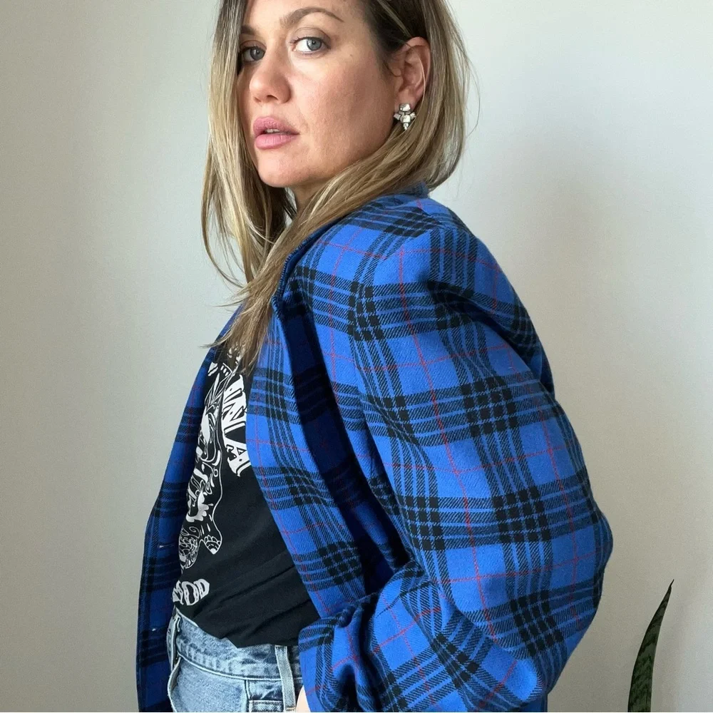 Vintage 70s Pendleton Wool Plaid Blazer - Picture 4 of 9